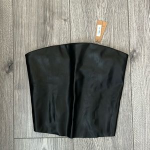 BNWT Skims faux leather tube top onyx size small
